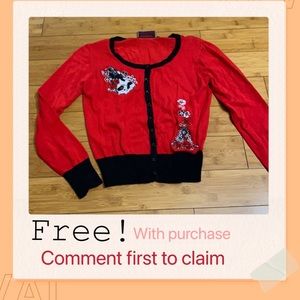 Jawbreaker Red Raven & skull Cardigan